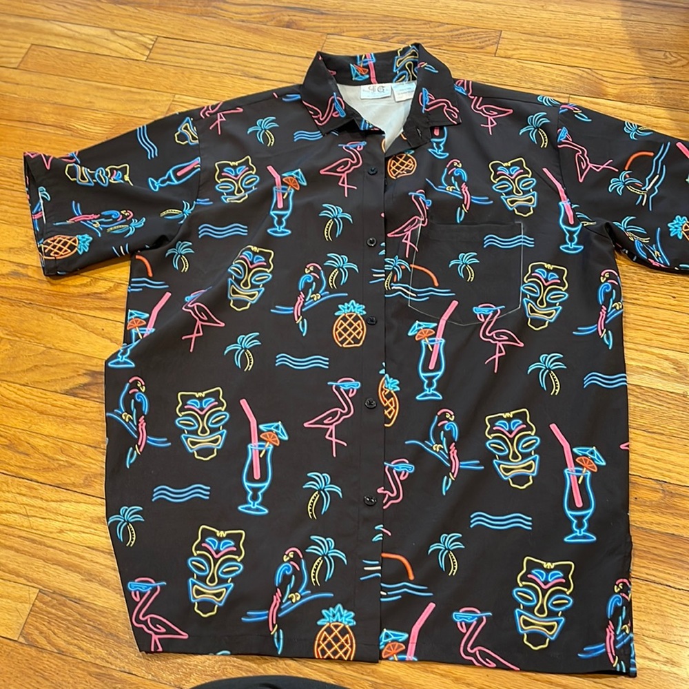 Neon Button Down Shirt